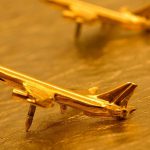 gold airplanes