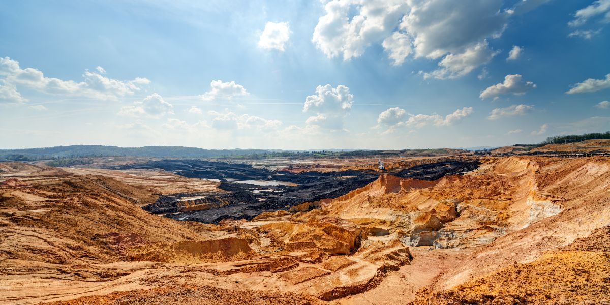 Large open pit mine containing vast amounts of precious metals